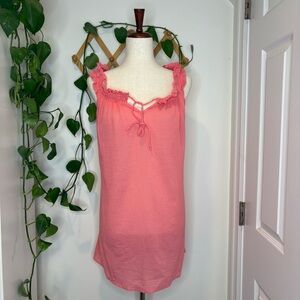 J. CREW Whisper Gauze Swim Cover Up Dress in Bright Guava